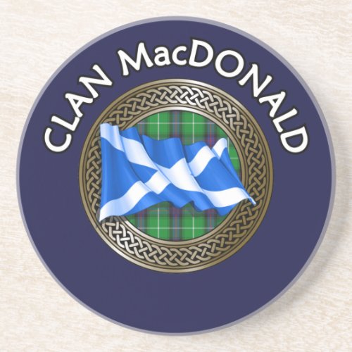 Clan MacDonald Tartan  Flag Coaster
