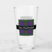 Clan MacDonald Tartan Glass (Back)