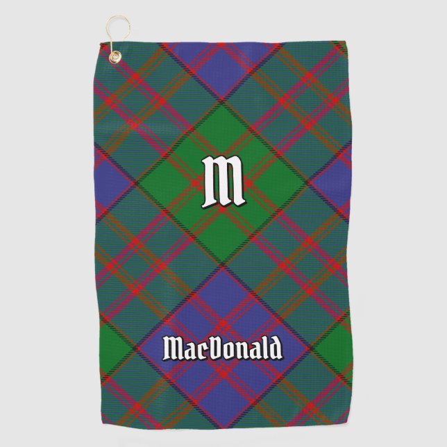 Clan MacDonald Tartan Golf Towel (Front)