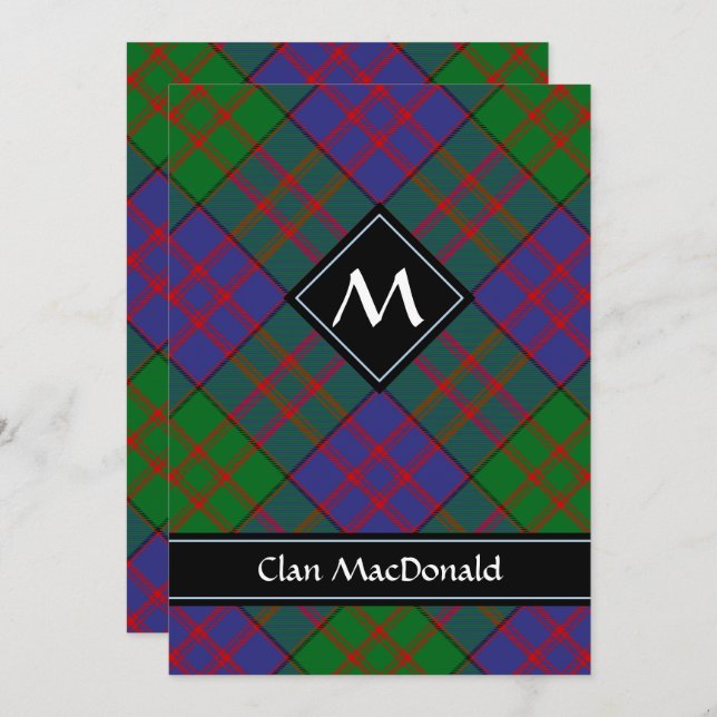 Clan MacDonald Tartan Invitation (Front/Back)