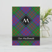 Clan MacDonald Tartan Invitation (Standing Front)