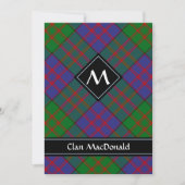 Clan MacDonald Tartan Invitation (Front)