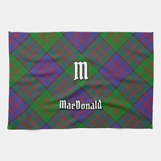 Clan MacDonald Tartan Kitchen Towel (Horizontal)