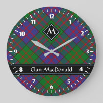 Clan MacDonald Tartan Large Clock