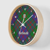 Clan MacDonald Tartan Large Clock (Angle)