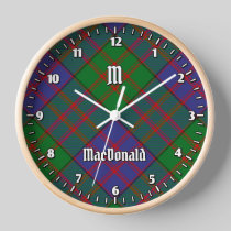 Clan MacDonald Tartan Large Clock