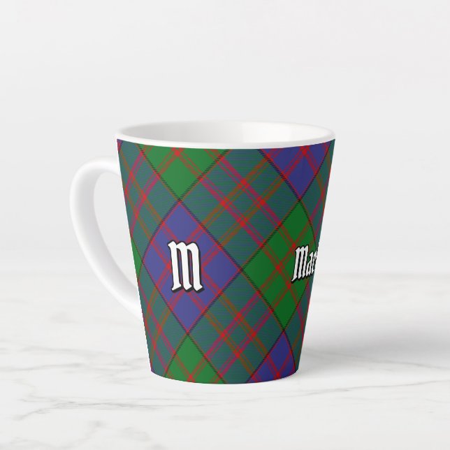 Clan MacDonald Tartan Latte Mug (Left Angle)