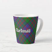 Clan MacDonald Tartan Latte Mug (Right Angle)