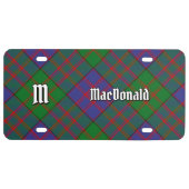 Clan MacDonald Tartan License Plate (Front)