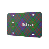 Clan MacDonald Tartan License Plate (Left)