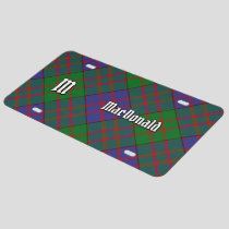 Clan MacDonald Tartan License Plate