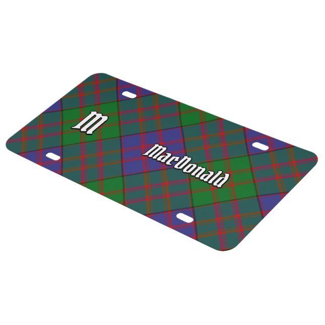 Clan MacDonald Tartan License Plate (Side)