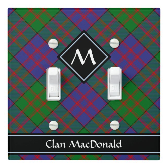 Clan MacDonald Tartan Light Switch Cover (In Situ)