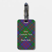 Clan MacDonald Tartan Luggage Tag (Back Vertical)