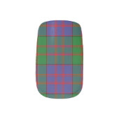 Clan MacDonald Tartan Minx Nail Art (Left Thumb)