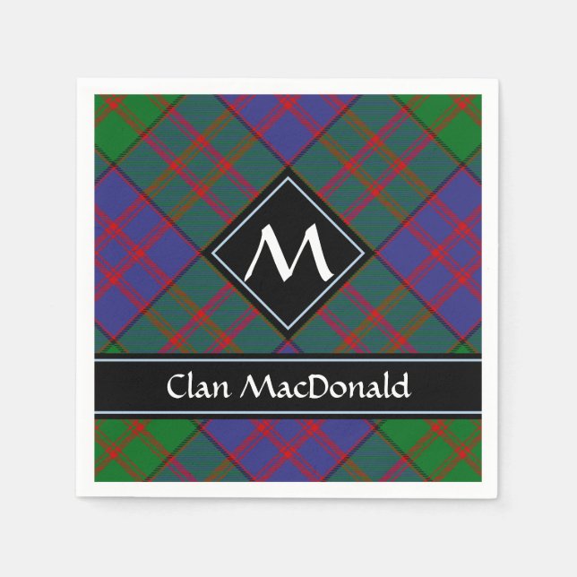 Clan MacDonald Tartan Napkins (Front)