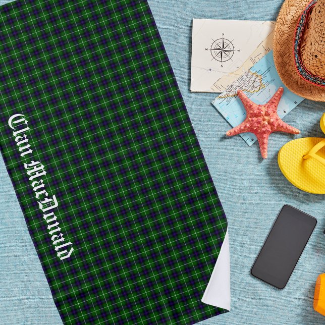 Clan MacDonald Tartan Plaid Beach Towel (Creator Uploaded)