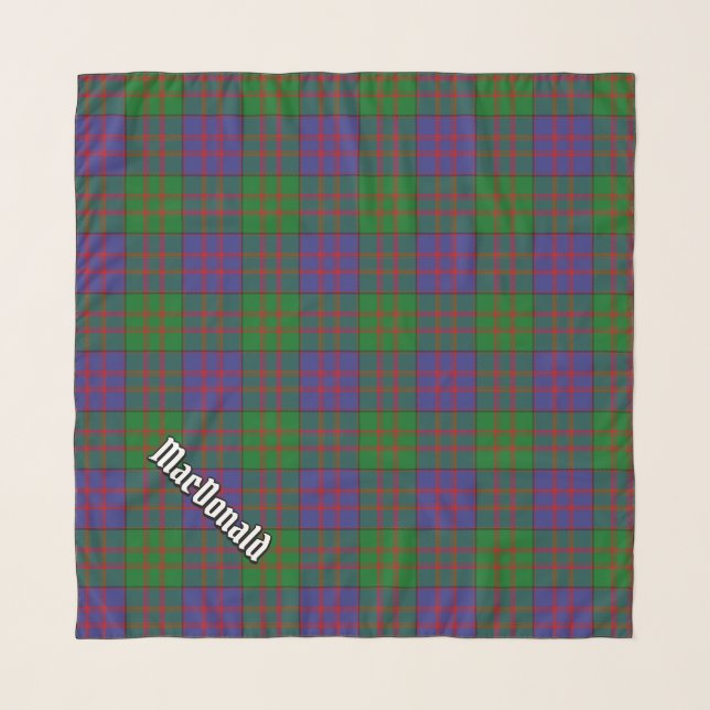 Clan MacDonald Tartan Scarf (Front (Horizontal))