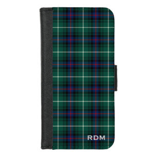 Clan MacDonald Tartan Scottish Plaid Monogram iPhone 8/7 Wallet Case