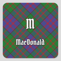 Clan MacDonald Tartan Square Sticker