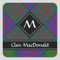 Clan MacDonald Tartan Square Sticker