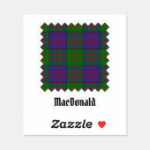 Clan MacDonald Tartan Sticker (Sheet)