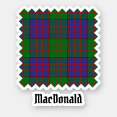 Clan MacDonald Tartan Sticker (Front)