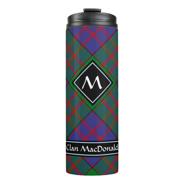 Clan MacDonald Tartan Thermal Tumbler (Front)