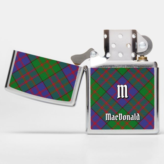Clan MacDonald Tartan Zippo Lighter (Opened)