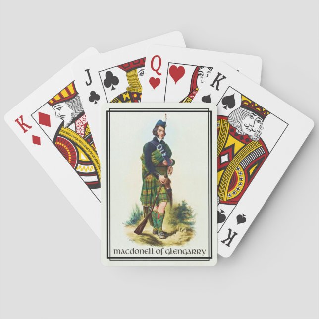 Clan MacDonell of Glengarry Classic Scotland Poker Cards (Back)