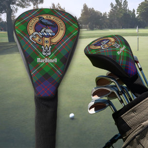 Clan MacDonell of Glengarry Crest over Tartan Golf Head Cover
