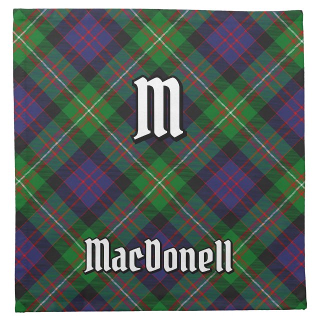 Clan MacDonell of Glengarry Tartan Cloth Napkin (Front)