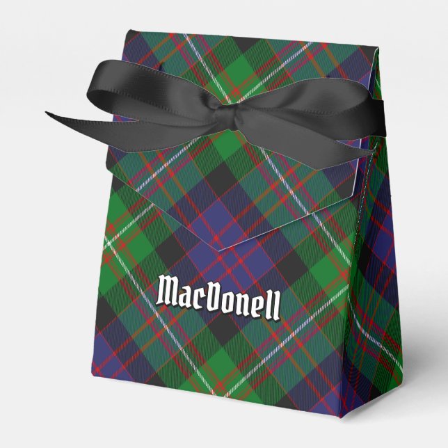Clan MacDonell of Glengarry Tartan Favor Boxes (Front Side)