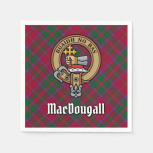 Clan MacDougall Crest over Tartan Napkins