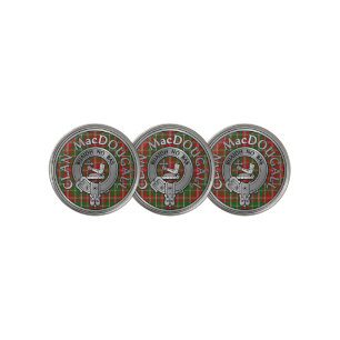 Clan MacDougall Crest & Tartan Golf Ball Marker