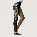 Clan MacDougall Crest & Tartan Leggings<br><div class="desc">Clan Crest Thistle & Tartan</div>