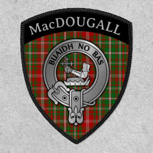 Clan MacDougall Crest & Tartan Shield Patch