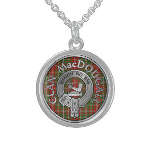 Clan MacDougall Crest & Tartan Sterling Silver Necklace