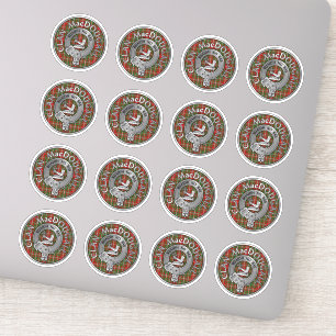 Clan MacDougall Crest & Tartan Sticker