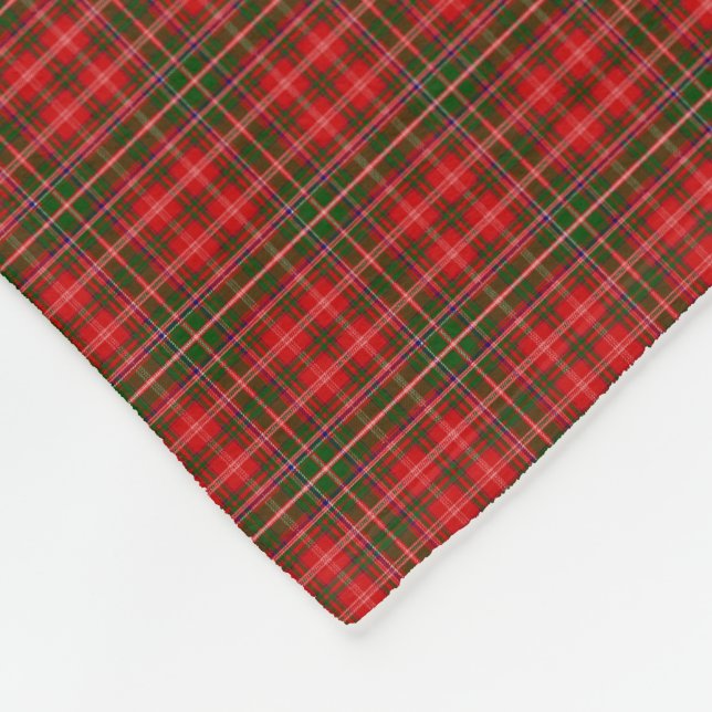 Clan MacDougall Tartan Fleece Blanket (Corner)