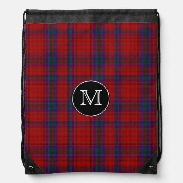 Clan MacDougall Tartan Plaid Monogram Backpack (Front)