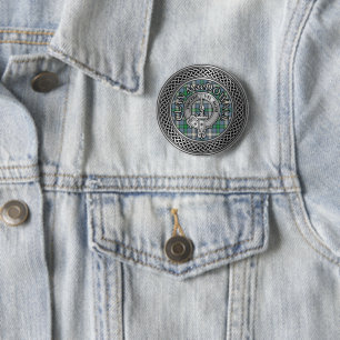 Clan MacDowall Crest & Tartan Knot Button