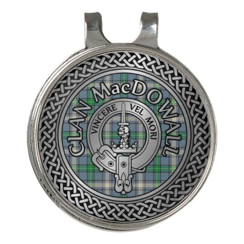 Clan MacDowall Crest  Tartan Knot Golf Hat Clip