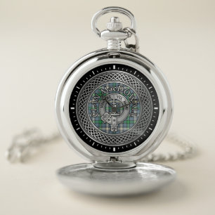 Clan MacDowall Crest & Tartan Knot Pocket Watch
