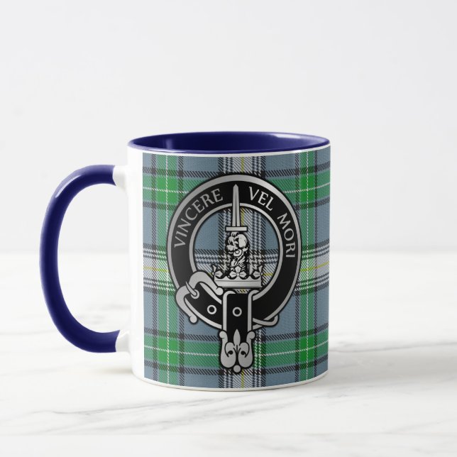Clan MacDowall Crest & Tartan Mug (Left)