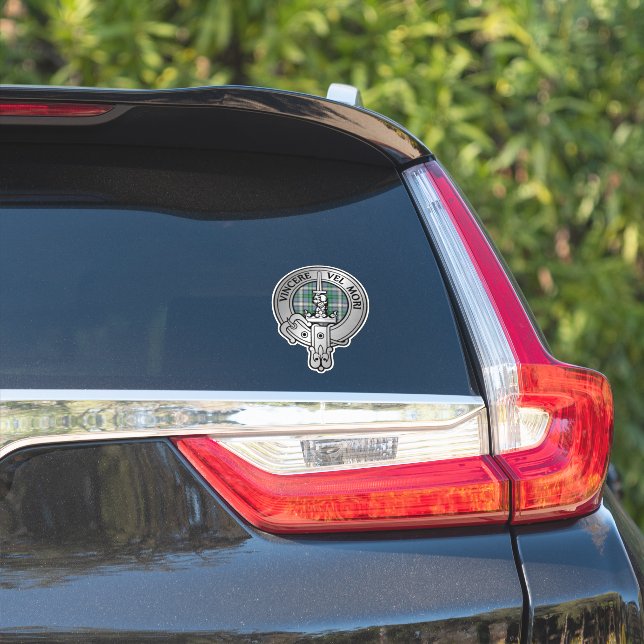 Clan MacDowall Crest & Tartan Sticker (Car Side)