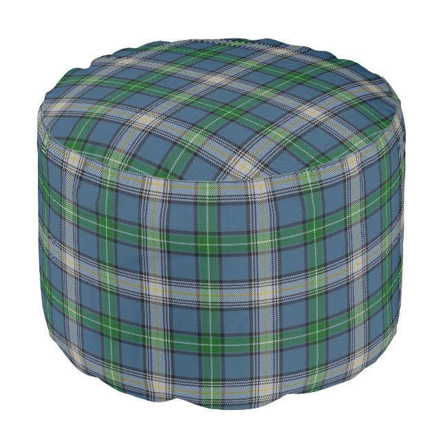 Clan MacDowall McDowell Scottish Accents Tartan Pouf (Angled Front)