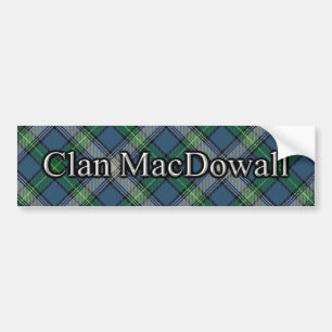 Clan MacDowall Scottish Tartan Bumper Sticker