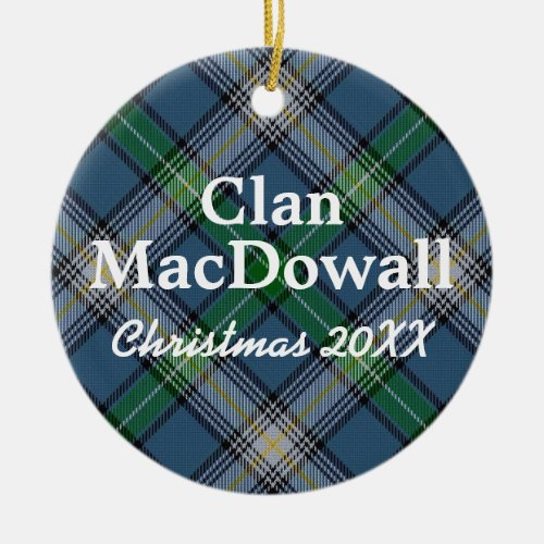 Clan MacDowall Scottish Tartan Ceramic Ornament