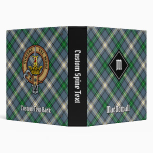 Clan MacDowall Tartan 3 Ring Binder